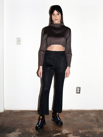 Issey Miyake Crop Top, Charcoal Grey - Stand Up Comedy