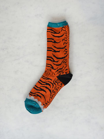 Kapital 84 Yarns Tiger Socks, Orange - Stand Up Comedy
