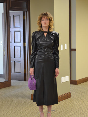 LVIR Faux Leather Twisted Dress - Stand Up Comedy