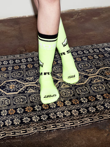 Martine Rose Graphic Socks Multipack, Black/Fluoro Yellow - Stand Up Comedy