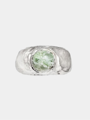 Simuero Fruta Menta Ring, Silver/Pale Green - Stand Up Comedy