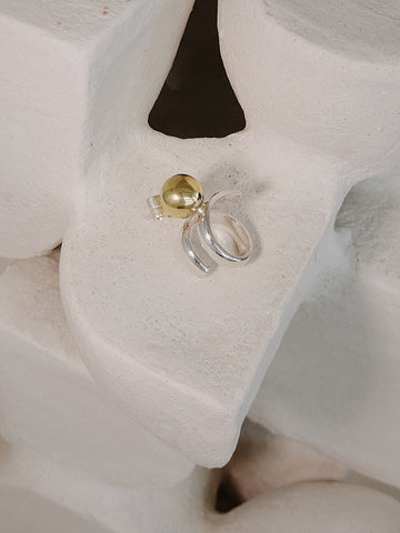 LL, LLC Lazlo Earring, Gold/Silver - Stand Up Comedy