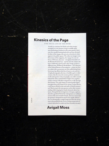 The Social Life of the Book #4: Kinesics of the Page
