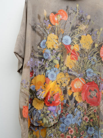 Anntian Silk Dress, Print F - Stand Up Comedy
