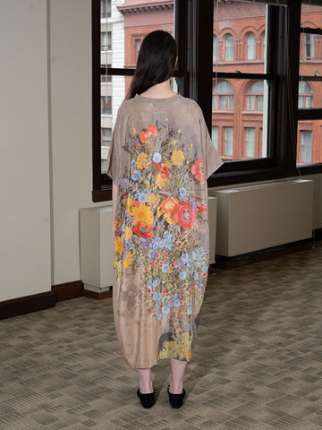 Anntian Silk Dress, Print F - Stand Up Comedy