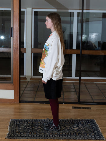Anntian Sweatshirt, Trompe l'Oeil Veggie Drawing