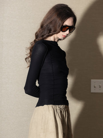 Baserange Omato Long Sleeve Top, Black - Stand Up Comedy