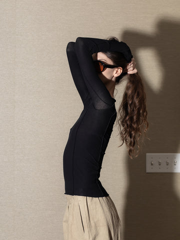 Baserange Omato Long Sleeve Top, Black - Stand Up Comedy