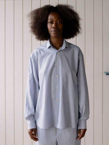 Baserange Claude Shirt, Blue Stripe