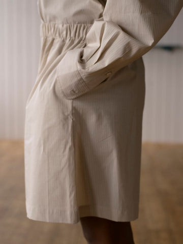 Baserange Claude Shorts, Brown Stripe - Stand Up Comedy