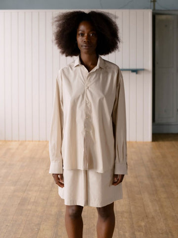 Baserange Claude Shorts, Brown Stripe - Stand Up Comedy