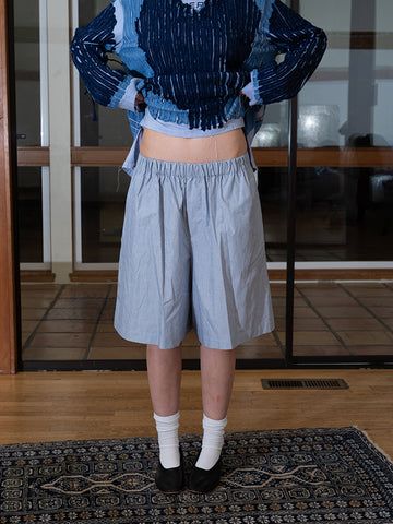 Baserange Claude Shorts, Blue Stripe