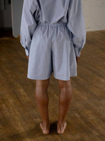 Baserange Claude Shorts, Blue Stripe - Stand Up Comedy