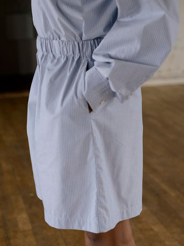 Baserange Claude Shorts, Blue Stripe - Stand Up Comedy