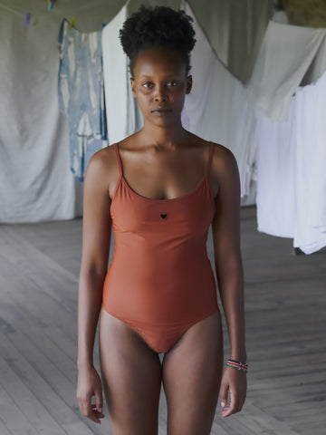 Baserange Heart Swimsuit, Marocco Brown