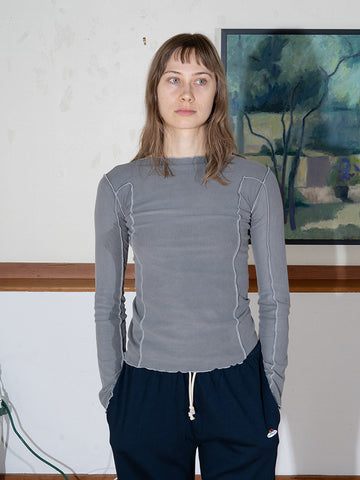 Baserange Omato Long Sleeve Top, Elie Grey