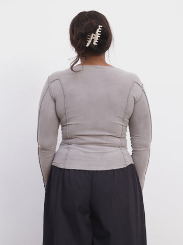 Baserange Omato Long Sleeve Top, Elie Grey