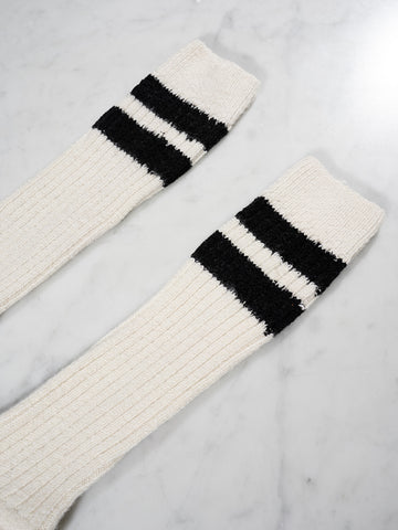 Baserange Race Knee Socks, Off White