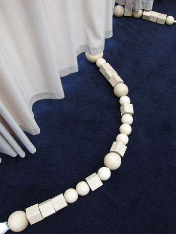 Bless Cablejewellery Extension Cord, Wood Pearls, Natural