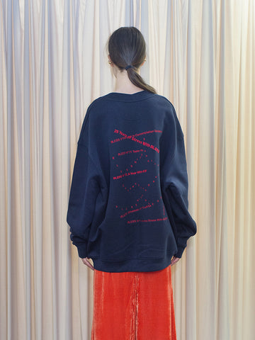 Bless Multicollection Sweatjacket, Navy/Red