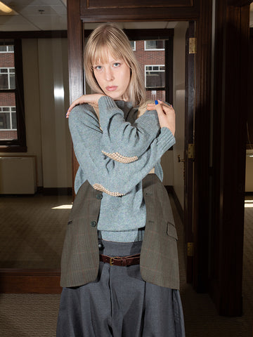 Bless Pearlpad Sweater, Seaglass/Pearl