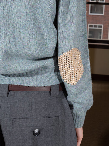 Bless Pearlpad Sweater, Seaglass/Pearl