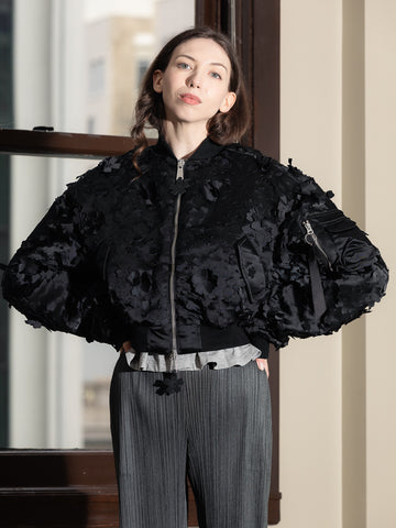 Alpha Industries x Cecilie Bahnsen MA-1 CR Laser Cut Bomber Jacket - Stand Up Comedy