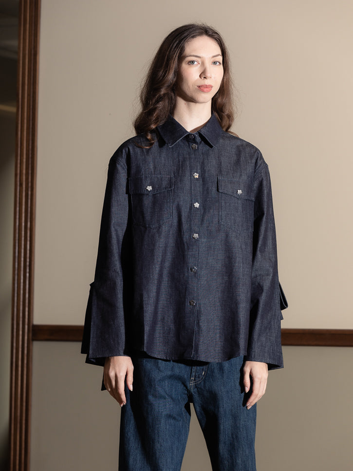 cecilie bahnsen shirt dress Cecilie Bahnsen + Oversized Floral Shirt Dress