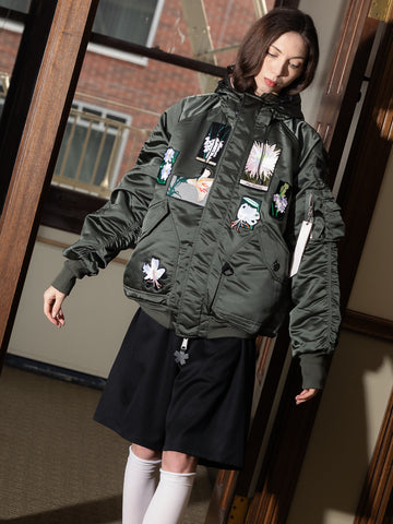 Alpha Industries x Cecilie Bahnsen N-2B Patch Jacket - Stand Up Comedy