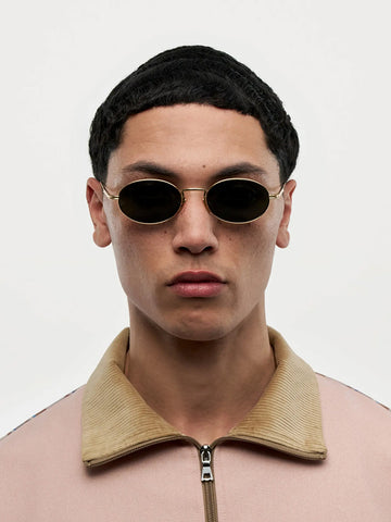 Chimi CC Titan Oval Sunglasses, Gold