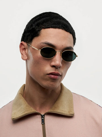 Chimi CC Titan Oval Sunglasses, Gold