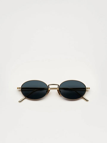 Chimi CC Titan Oval Sunglasses, Gold