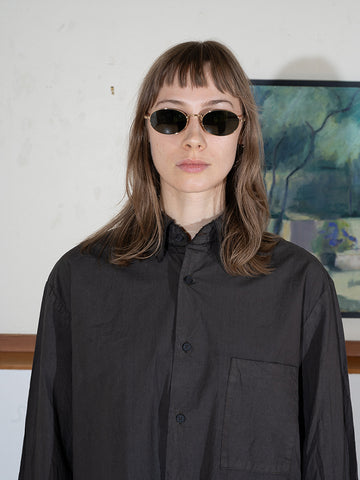 Chimi CC Titan Oval Sunglasses, Gold