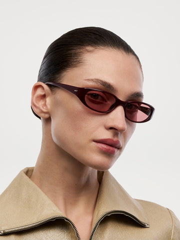 Chimi Dele Sunglasses, Burgundy - Stand Up Comedy