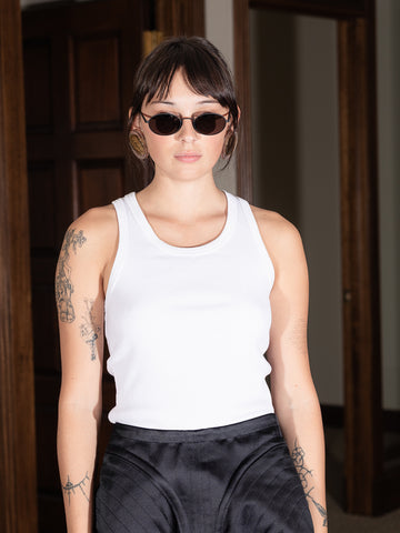 Chimi Titan Oval Sunglasses, Black