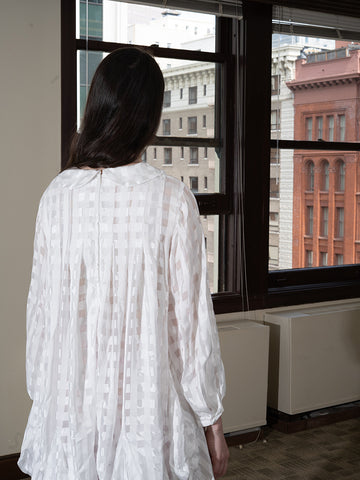 Comme des Garçons Dress, White Check - Stand Up Comedy