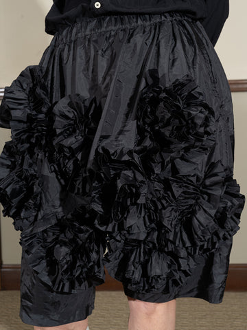 Comme des Garçons Flower Shorts, Black - Stand Up Comedy