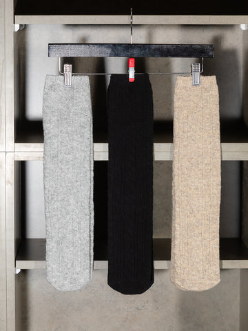 Cosmic Wonder Cable Knit Socks, Grey