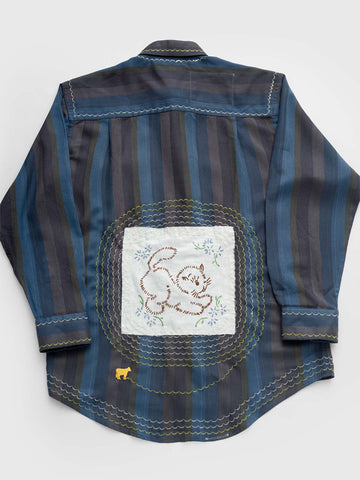 Cute Tender Memory Farm Cat Button Up