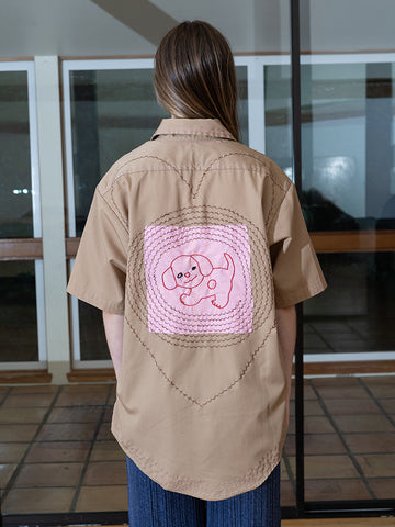 Cute Tender Memory Protected Pup Work Shirt
