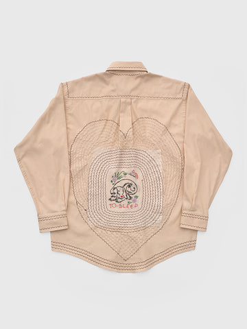 Cute Tender Memory Protected Sleep Button Up