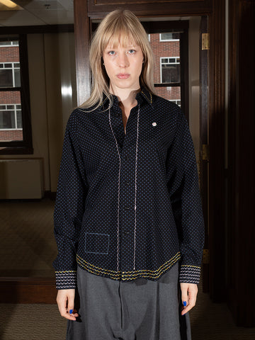 Cute Tender Memory Travelling Bear Button Up