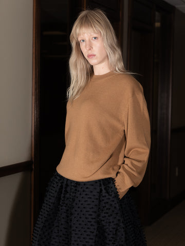 Dunst Unisex Cashmere Crewneck Sweater, Camel