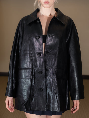 Dunst Unisex Lily Vegan Leather Half Jacket