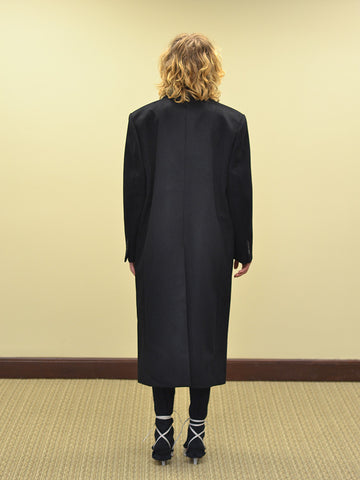 Dunst 2-Way 3 Button Cashmere Coat, Black
