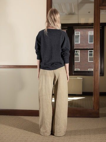 Dunst Unisex V-Neck Cashmere Sweater, Charcoal Grey