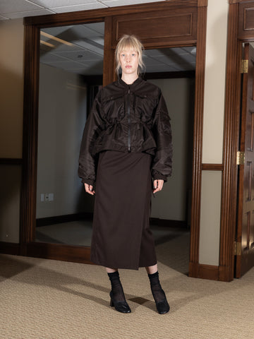 Dunst Maxi Wrap Skirt, Brown