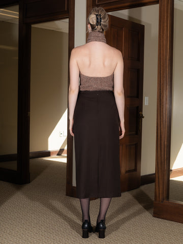 Dunst Maxi Wrap Skirt, Brown