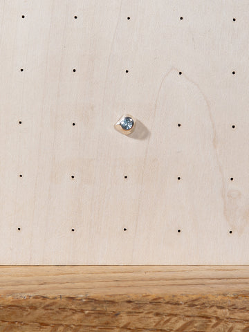 Faris Kira Stud, Silver/Topaz