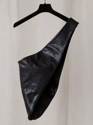 Gabriela Coll No. 250 Crossed Leather Bag, Black